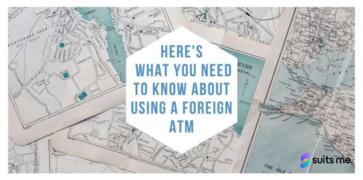 Maps representing foreign travel and using a foreign ATM